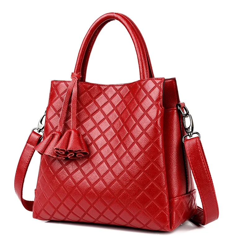

2018 New Women Leather Handbags Luxury Brand Bags Female Shoulder Bag Crossbody Messenger Bag Tote 3 Pockets Sac Main Femme