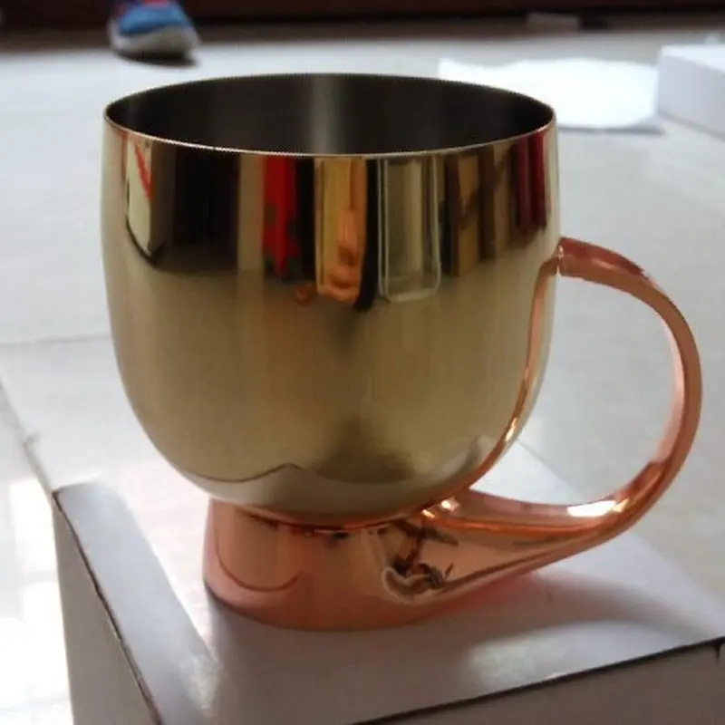 Gold Moscow Mule copper mug wine cups Moscow donkey cocktail glassin