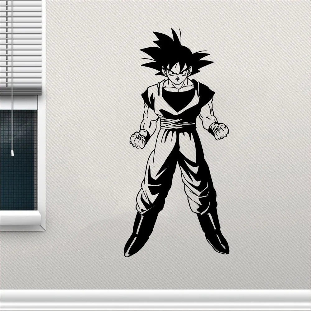 Мультфильм Dragon Ball Z Goku Аниме Манга художественный декор настенные виниловые наклейки для детской комнаты наклейки на стену в детскую J80