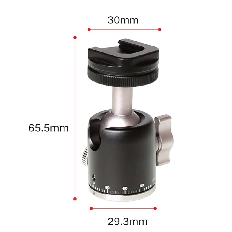 FOTOBETTER MBH19 360 панорамная шаровая Головка мини штатива w 1/4 ''Универсальное