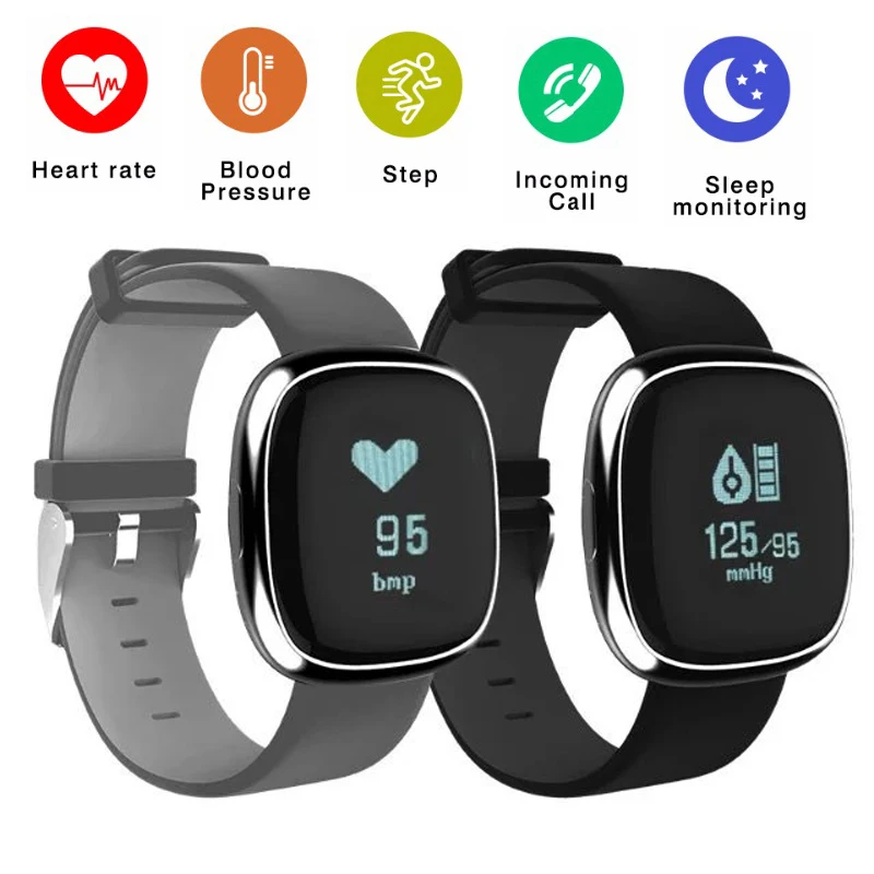 

New P2 Smart Band Blood Pressure Heart Rate Monitor Bracelet IP67 Waterproof Pedometer Fitness Tracker WristBand for Android IOS