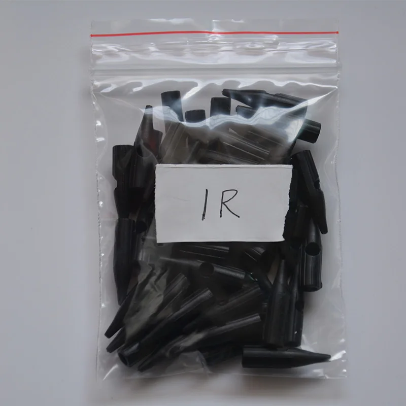 

50pcs/lot 1RL Disposable Black Permanent Makeup Needle Plastic Nozzle Tips for Korean Eyebrow Tattoo Machine