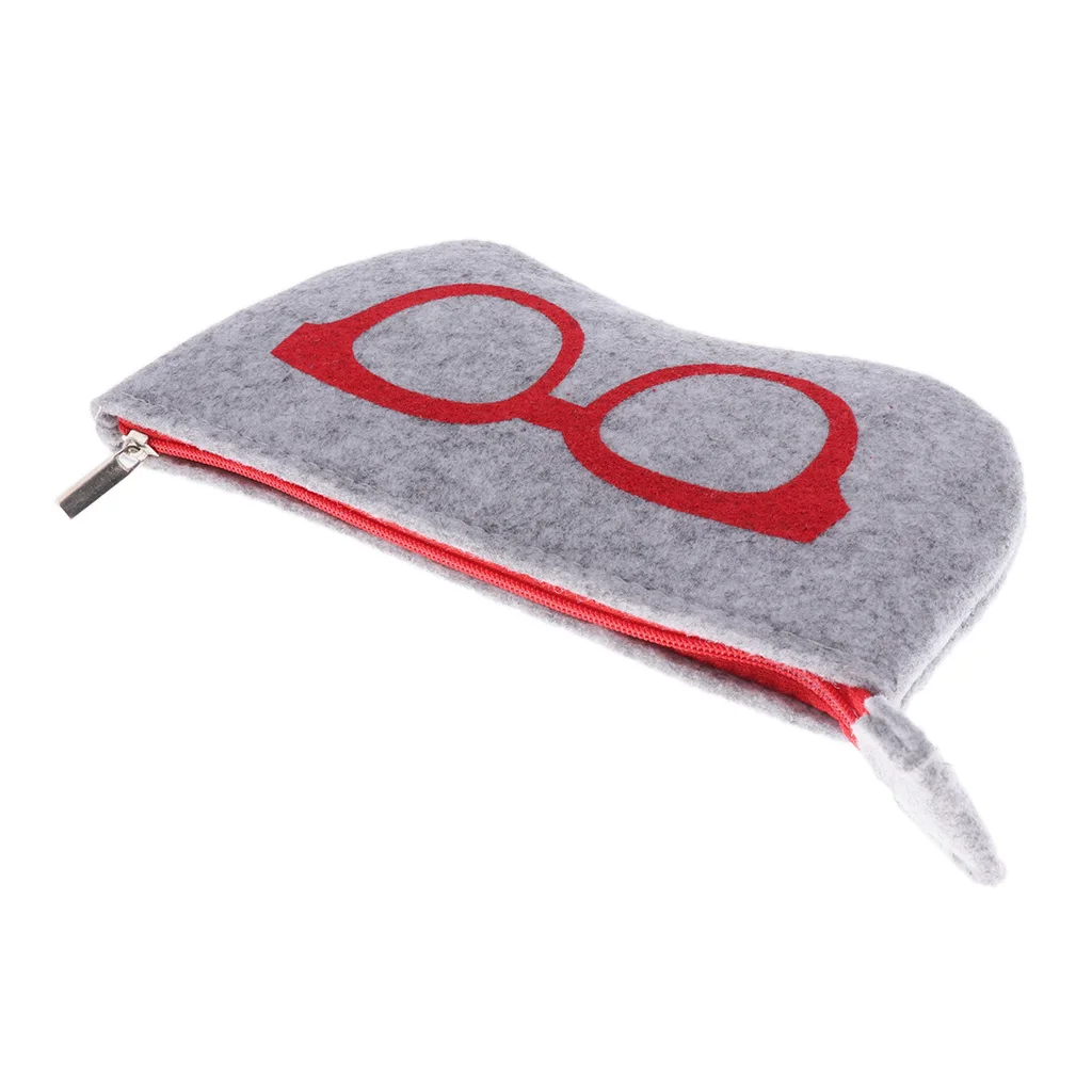 5 Pieces Zipper Reading Glasses Case Cute Eyeglass Pouch Girls Boys Sunglasses Case  Bag Storage