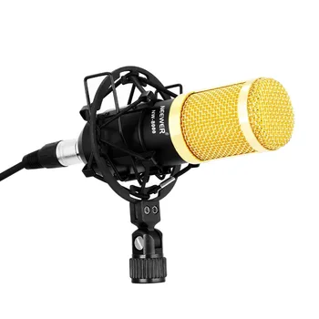 

Neewer NW-8000 Professional Studio Recording Microphone Set,Including:Microphone,Shock Mount, Anti-wind Foam Cap,LR Cable (Gold)