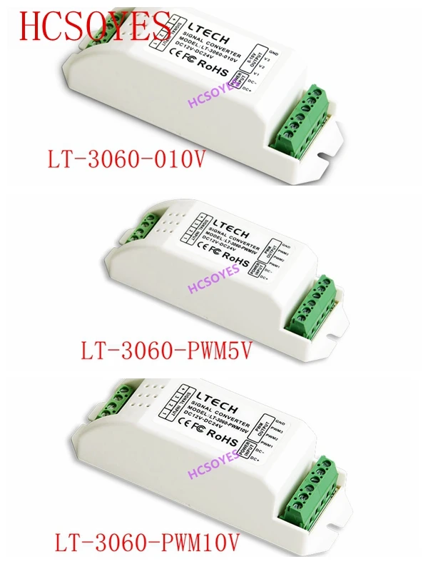 

LTECH PWM to 0-10V LT-3060-010V Dimming signal converter PWM*3CH signal/PWM to 5V PWM LT-3060-PWM5V