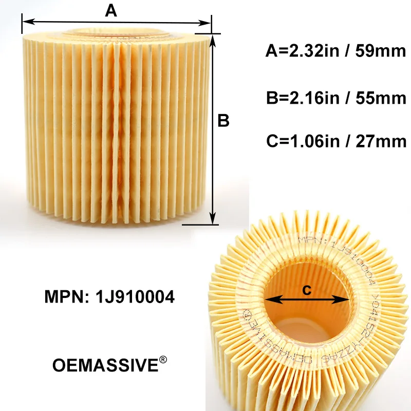 Автомобильный моторный масляный бензиновый фильтр для Toyota Prius Plug-In 2012-/Scion XD 2008-/Prius V 2012-/Scion IM