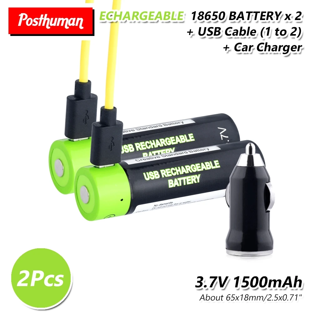 18650 USB перезаряжаемая литиевая батарея 1500 mAh кабель зарядное устройство Комплект для аккумуляторы с контроллером литий-полимерная литий-ионная батарея Bateria