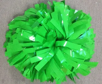 

baton handle Pom poms 3/4"x 6" cheerleader poms wet look plastic green wholesale