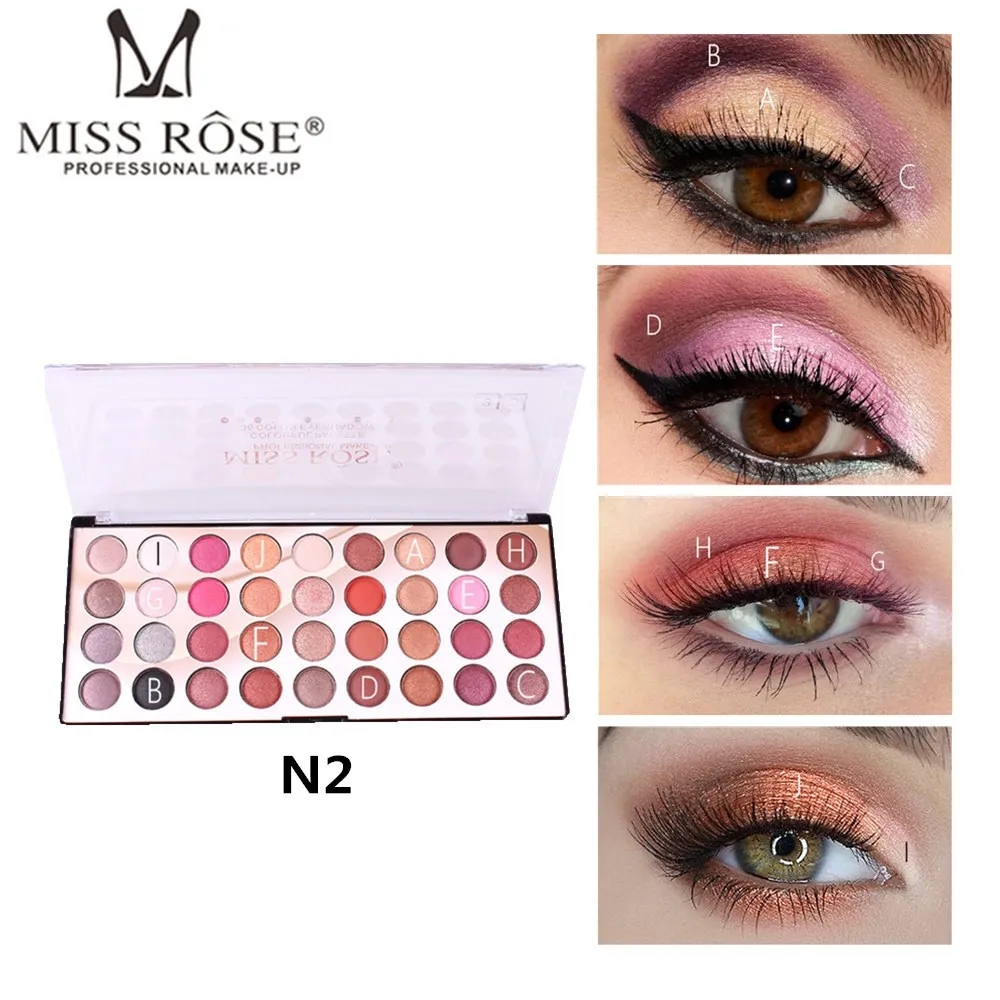 

MISS ROSE Eye Shadow Palette Glitter Matte Color Eyeshadow Makeup Palette Waterproof Long Lasting Women Beauty Eyes Make Up Kits