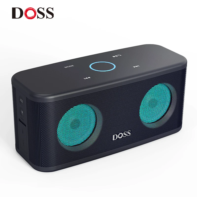 

DOSS SoundBox Plus TWS Bluetooth Speaker 2*8W Portable Wireless Speakers Stereo Sound Box Deep Bass 20H Playtime with LED Light