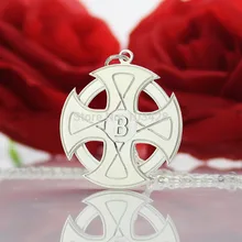 Personalized Name Cross Necklace The Sun Cross Necklace Chain Necklace Initial Pendant High Cross Jewelry