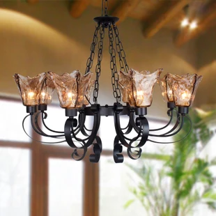 

Loft Pendant Light Industrial Style Glass Pendant Lamps Bar/Restaurant Light Retro Lamparas Colgantes Black and Amer Luminaire