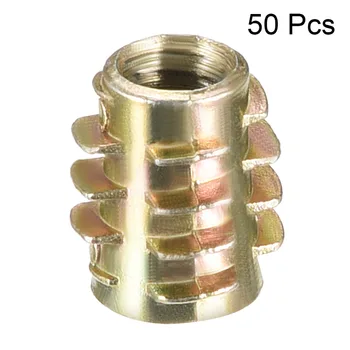 

Uxcell New 50pcs M4 M5 M6 Threaded Insert Nuts Length 8mm 10mm 13mm 15mm Hex-Flush Zinc Alloy Furniture Nuts Bronze Tone