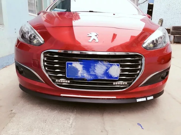 

2.5m Car Styling Front Bumper Lip Side Stickers For Peugeot 107 108 206 207 301 406 407 SW 607 308 307 508 RCZ Car Accessories