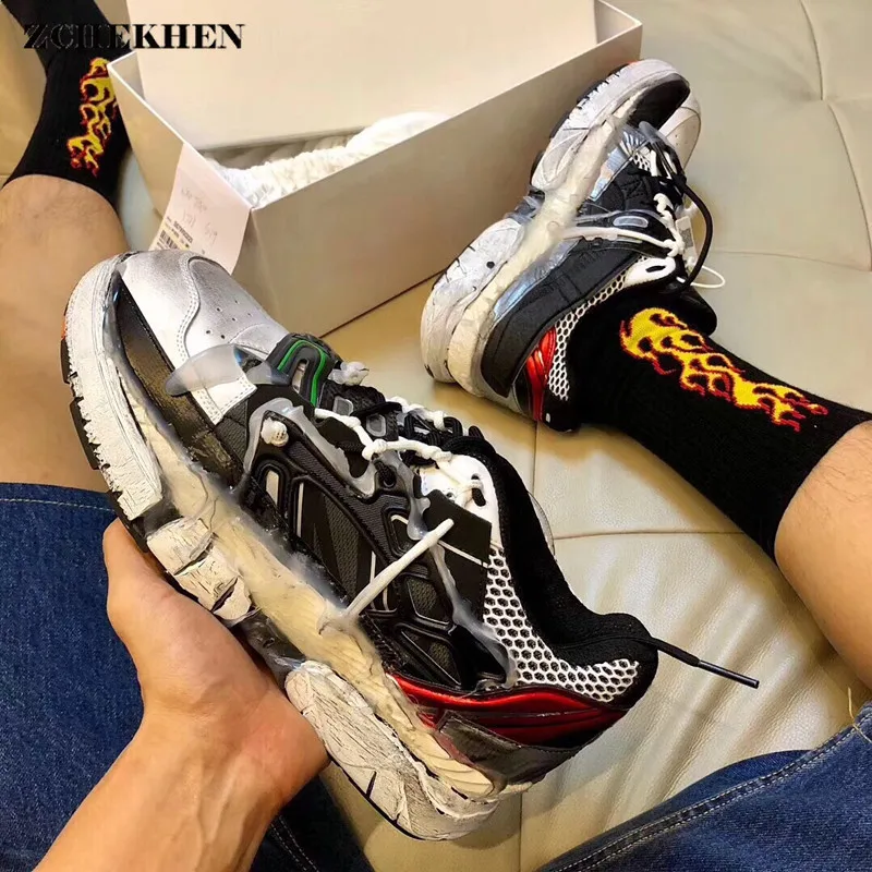 

Fashion MM Fusion low sneakers women hip hop sneakers glue Deconstructed Reconstructed chunky dad shoes tenis zapatos de mujer