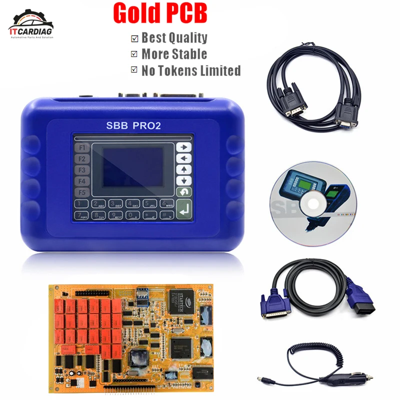 

SBB Pro2 V48.88 V48.99 Car Key Programmer Support Car to 2017 Replace SBB 46.02 Gold PCB Multi-Language OBD2 Auto key Programmer