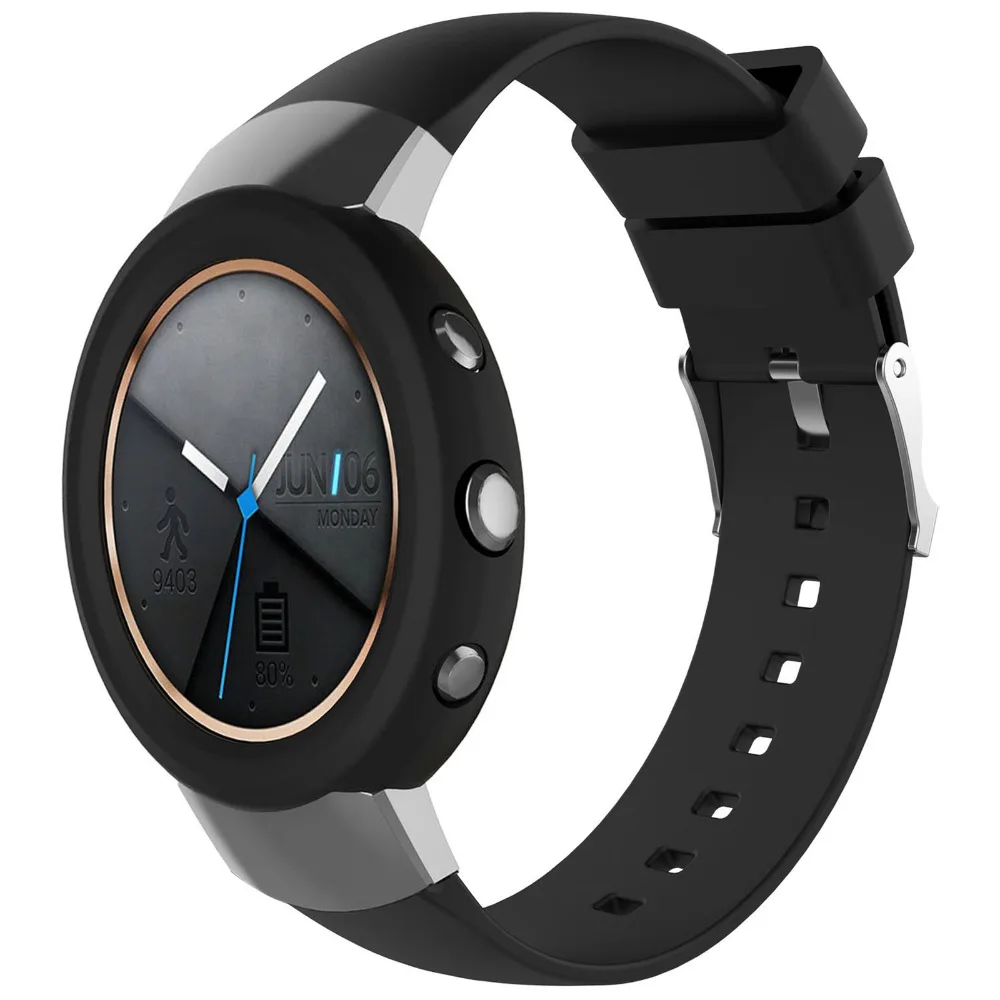 Замена резиновый ремешок для часов и защиты оболочки чехол для ASUS ZENWATCH 3 Смарт-часы Группа ж/защитный чехол