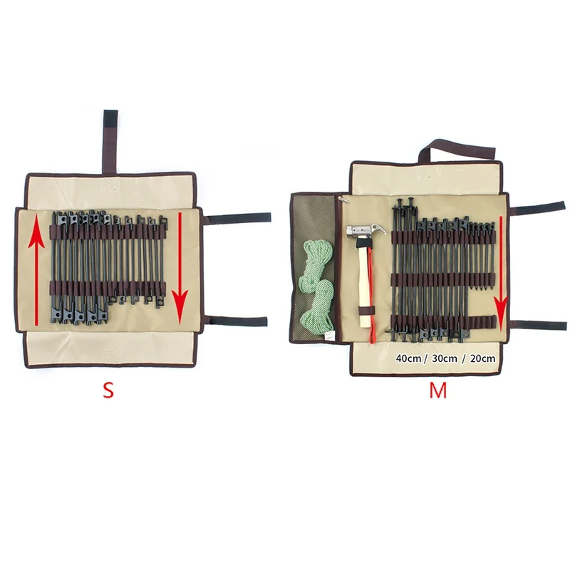 Палатку снаружи аксессуары молоток ветер веревки колышки для палатки хранение накладных ногтей сумка для 30 см, 40 см, 50 см