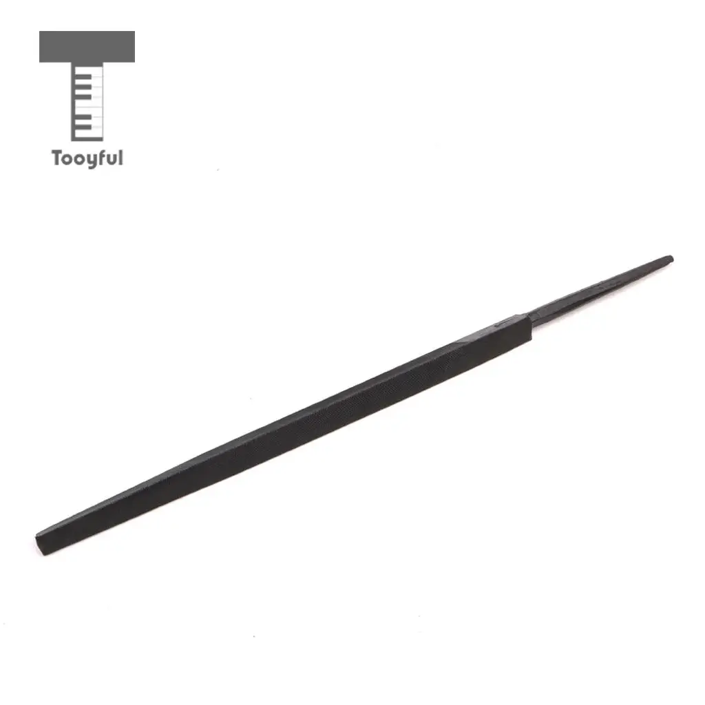 Tooyful Carbon Steel Guitar Fret Crowning File Dressing File with 3 Size Edges Luthier Tool