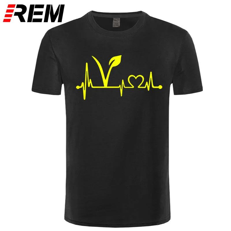 REM Vegan Vegetarian Heartbeat Lifeline T Shirt HIP HOP T-Shirt Brand Cotton Men Clothing Male Loose T Shirt REM Vegan Vegetarian Heartbeat Lifeline T Shirt HIP HOP T-Shirt Brand Cotton Men Clothing Male Loose T Shirt