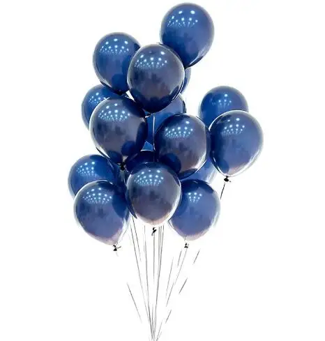 20 шт/партия романтические Серебристые синие металлические шары чернильно-синий цвет латексный шар Новогодний День рождения Свадебные праздничные украшения