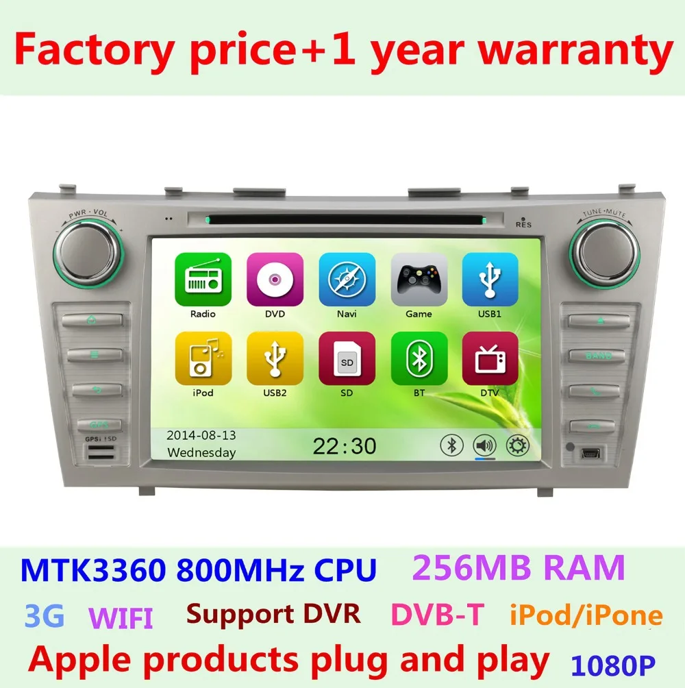 

Factory Price Touch Screen Car DVD Player for Toyota Camry Aurion 2007 2008 2009 2010 2011 GPS Navigation System Radio Bluetooth