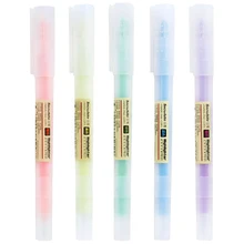 Pastel macio Terminou Highlighter Caneta Fluorescente Caneta Leve Liner caneta marcadora DIY Escritório Produtos de Papelaria Escola Kawaii