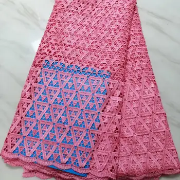 

New arrivals100%High quality African guipure cord lace Water soluble fabric for Nigerian Evening Dresses nx63US