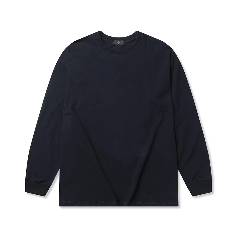 black QoolXCWear Solid Color Long Sleeve Tshirts Cotton T Shirts Men/women Hip Hop Tshirts Streetwear Tops Shirts - Цвет: black