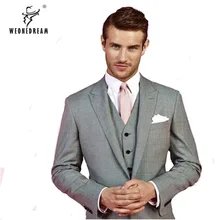 Изготовленный на заказ мужской светильник серый костюм, серый смокинг, мужской серый костюм, элегантные мужские костюмы