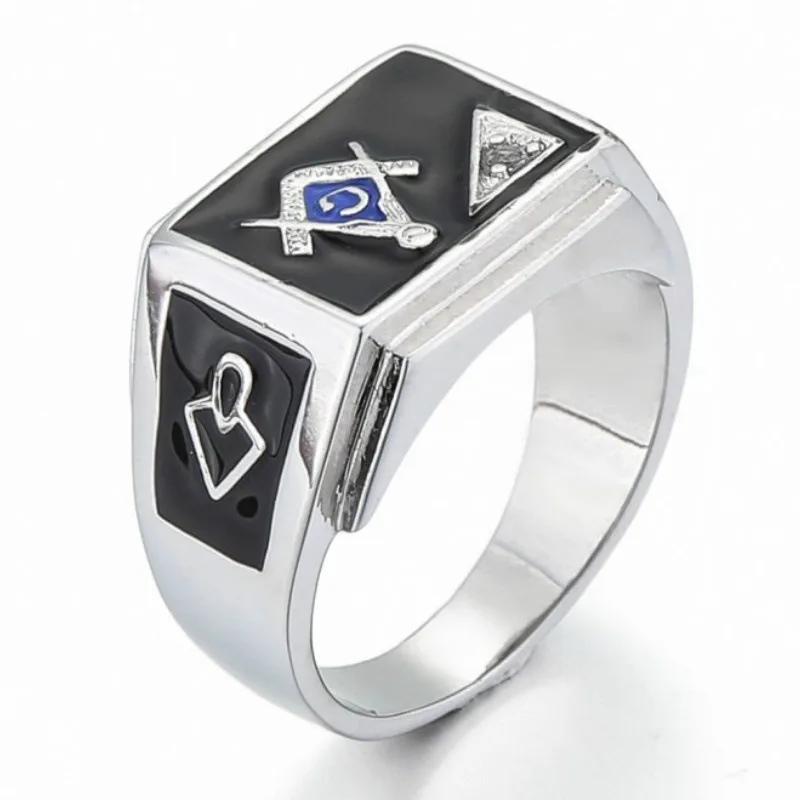 Винтажное мужское кольцо Freemason с золотистым оттенком каменщик мастер масон