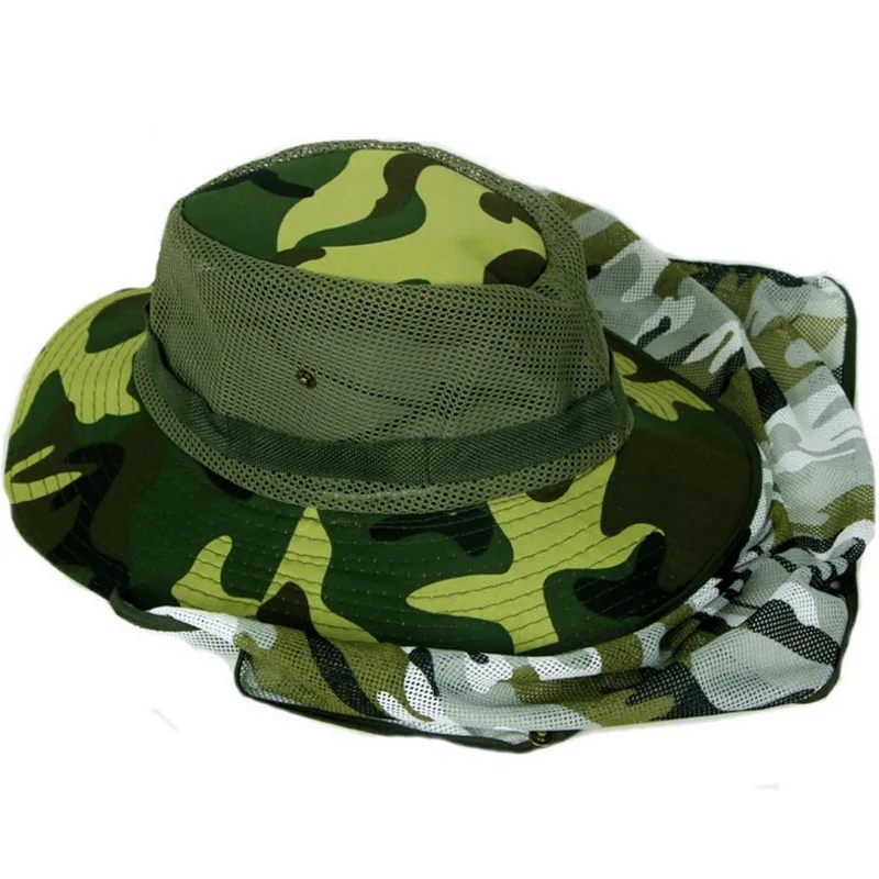 Рыбалка насекомых проверки воздухопроницаемой сеткой камуфляж Панамы для женщин, военная Униформа мужские тактические Шапки открытый тропический шлем Тенты шляпа Размеры 56-60 см - Цвет: 2