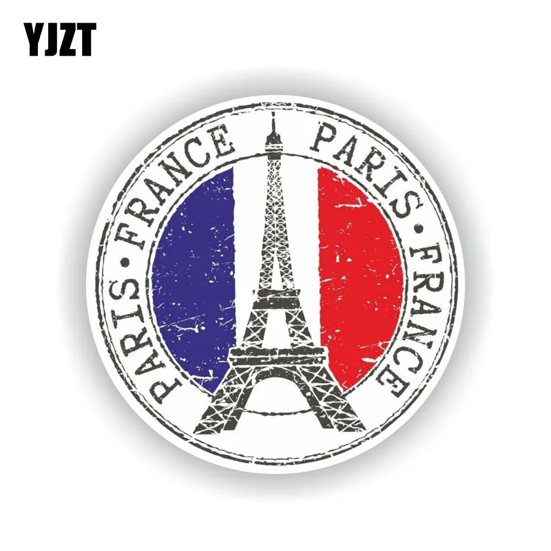 

YJZT 12CM*12CM Funny France Paris Car Sticker Car Window Decal Accessories 6-2168