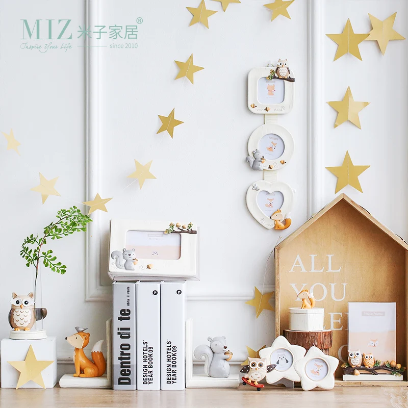 

Miz 1 Piece Photo Frame Cartoon Animal Picture Frame for Children Photo Album Home Decoration Accessories Wall Hanging Frame