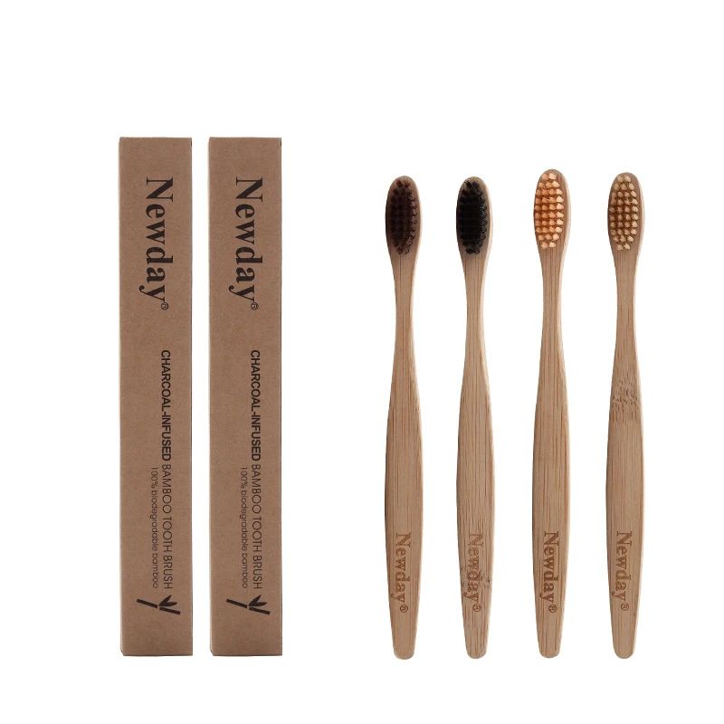 

2019 New Environment-friendly Wood Toothbrush Bamboo Toothbrush Bamboo Fibre Wooden Handle Tooth brush For Adult