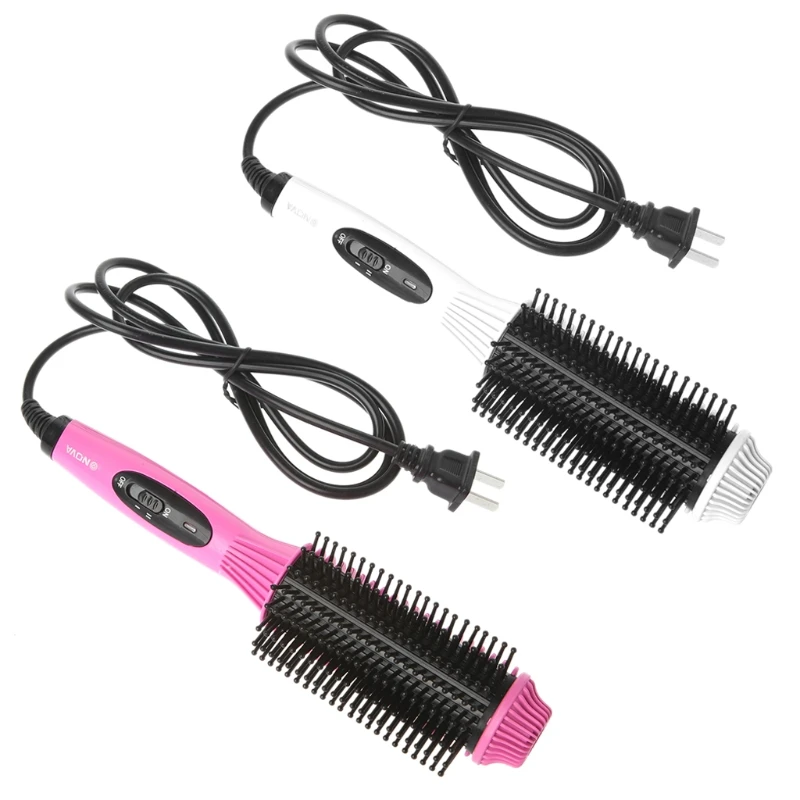 

2 in 1 Auto Hair Curler Straightener Brush Comb Electric Ceramic Curling Styling