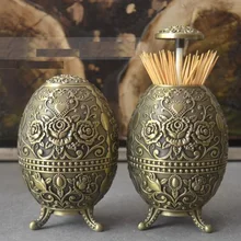 Европейский металлический декоративный держатель для зубочистки коробка для зубочисток металлический органайзер для зубочистки автоматическое украшение дома YQT022