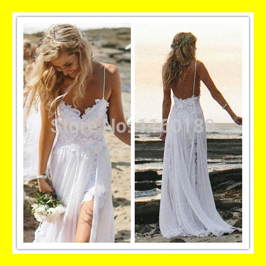 short linen wedding dress