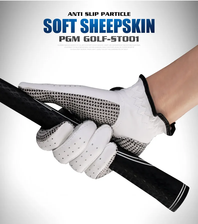 Новый PGM Перчатки женские для гольфа овчины Для мужчин спортивный Прихватки для мангала мягкой дышащей овчины Интимные аксессуары имеют