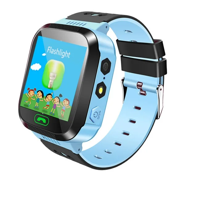 Q02 Детские умные часы с камерой SOS, детские часы с защитой от потери, часы с сенсорным экраном, телефон LBS, позиционирование, детские часы, подарок для детей - Цвет: blue