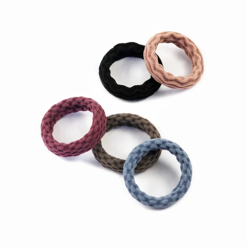 1pc Small Beehive Hair Ring Hair Accessories Rubber Band Girls Tie Hair Commonly Used Solid Color Towel Ring Headdress G0502