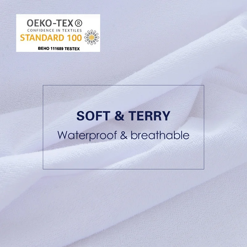 Махровая Водонепроницаемая наматрасник протектор для кровати хлопковый матрас