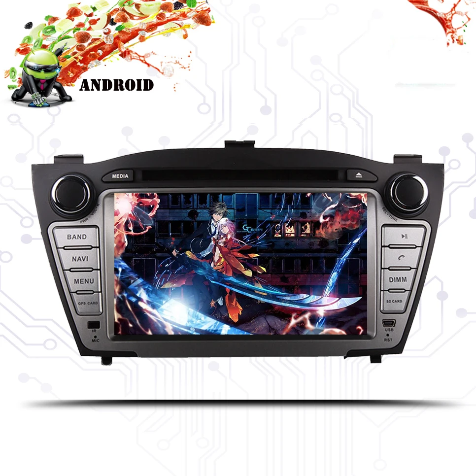 Discount 2 din Android 9.0 car radio Stereo for HYUNDAI IX35 New Tucson 2009-2015 car dvd player gps navi with 4G RAM 64G ROM Map Car PC 0