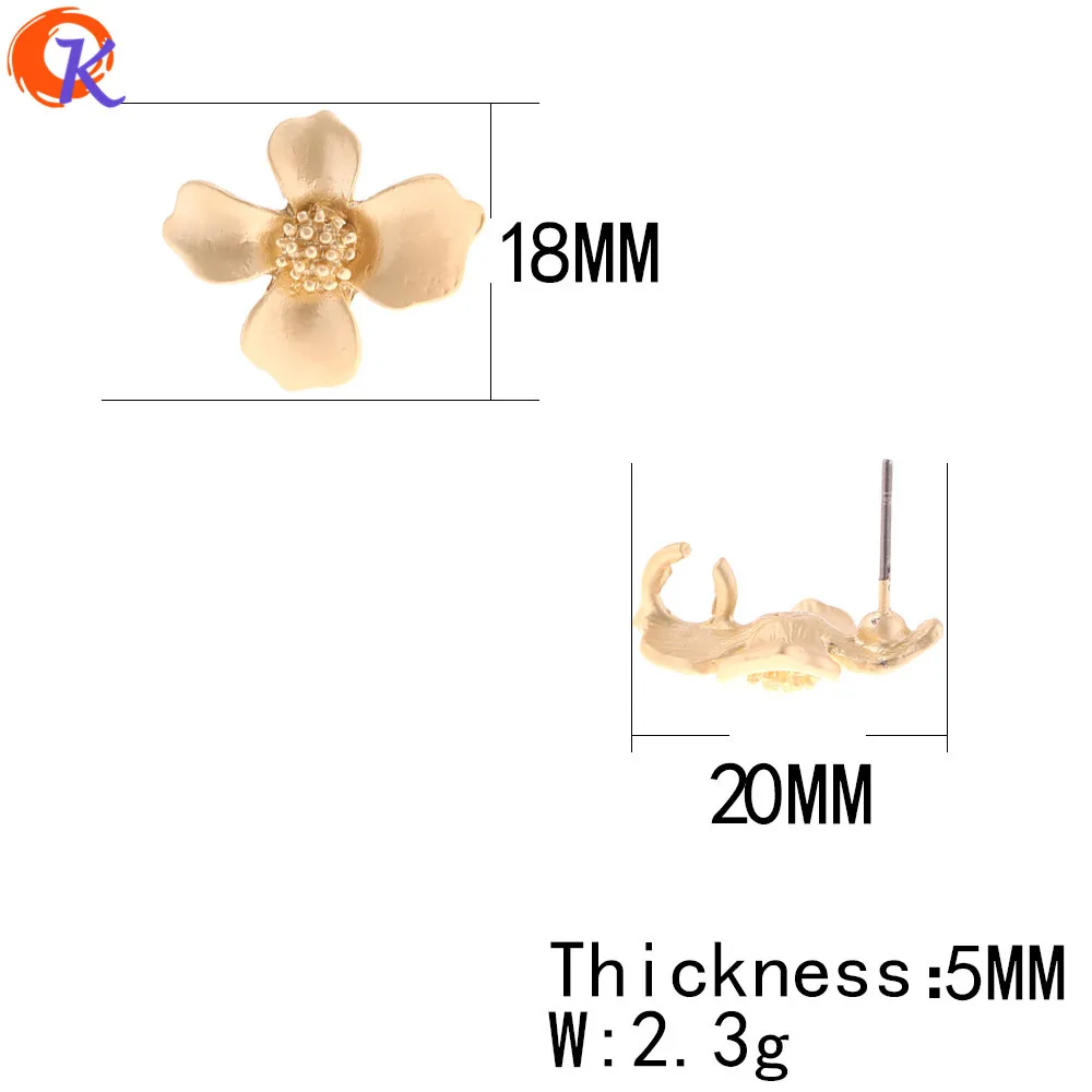 Сердечный дизайн 100 шт 18*20 мм ювелирные аксессуары/серьги-гвоздики/матовое золото/форма цветка/Сделай сам/ручная работа/серьги фурнитура