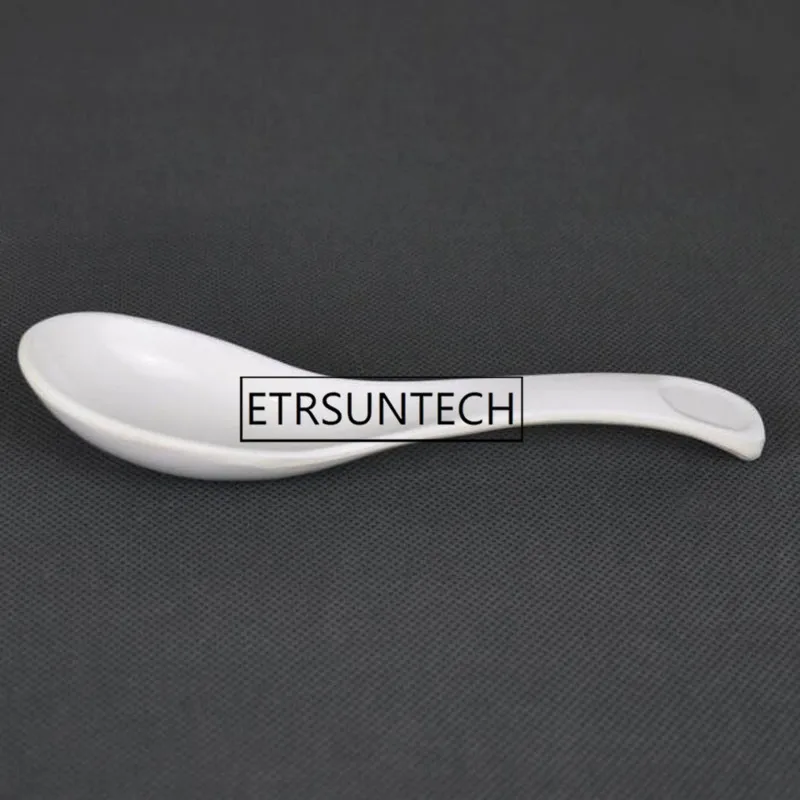 

200pcs Imitation Porcelain Dinnerware Traditional Chinese Small Soup Spoon Chain Restaurant With Melamine Spoon A5 Tableware