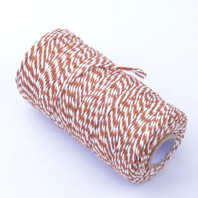 100 ярдов DIY Красочные 2ply Пекари Шпагат Веревка хлопок шнуры веревка для