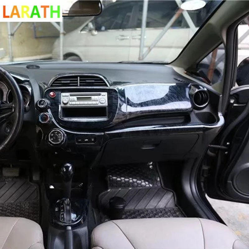 Для Honda Fit Jazz 2007 2012 углеродное волокно/Черное Красное дерево передняя рамка для