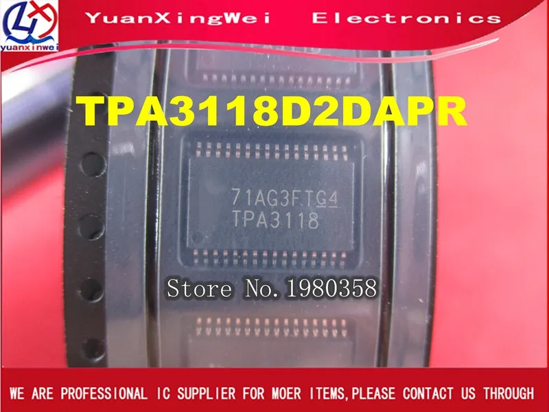 

1PCS/LOT TPA3118D2DAPR TPA3118D2D TPA3118