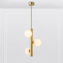 Скандинавский Дизайнер Золотой кулон огни творческий Волшебный Bean матовый подвесной стеклянный шар лампа для гостиной прикроватные
