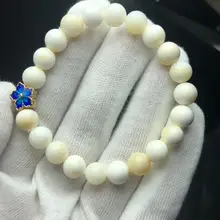 Ювелирные изделия и натуральных материалов белый корпус браслеты из цветных камней для женщин 8,34 мм прекрасно женский браслет голограмма